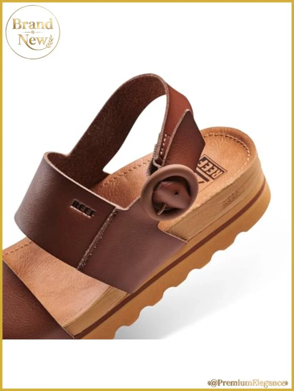 Reef Women's Platform Slide Sandal Vegan Leather Buckle Backstrap